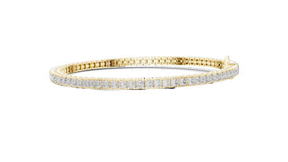 4.56 CT Lab Diamond Tennis Bracelet | Princess Cut & Moissanite | 10KT, 14KT, 18KT Gold & 925 Silver | Rose, Yellow, White Gold Options | Luxury Gift for Her