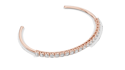 2.31 CT Lab Diamond Tennis Bangle Bracelet | Round Brilliant Cut | 10KT, 14KT, 18KT Gold & 925 Silver | Rose, Yellow, White Gold Options | Luxury Fine Jewelry