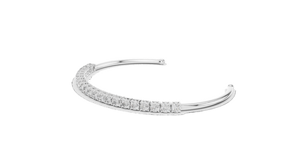 2.31 CT Lab Diamond Tennis Bangle Bracelet | Round Brilliant Cut | 10KT, 14KT, 18KT Gold & 925 Silver | Rose, Yellow, White Gold Options | Luxury Fine Jewelry