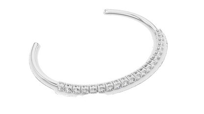 2.31 CT Lab Diamond Tennis Bangle Bracelet | Round Brilliant Cut | 10KT, 14KT, 18KT Gold & 925 Silver | Rose, Yellow, White Gold Options | Luxury Fine Jewelry