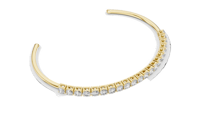 2.31 CT Lab Diamond Tennis Bangle Bracelet | Round Brilliant Cut | 10KT, 14KT, 18KT Gold & 925 Silver | Rose, Yellow, White Gold Options | Luxury Fine Jewelry