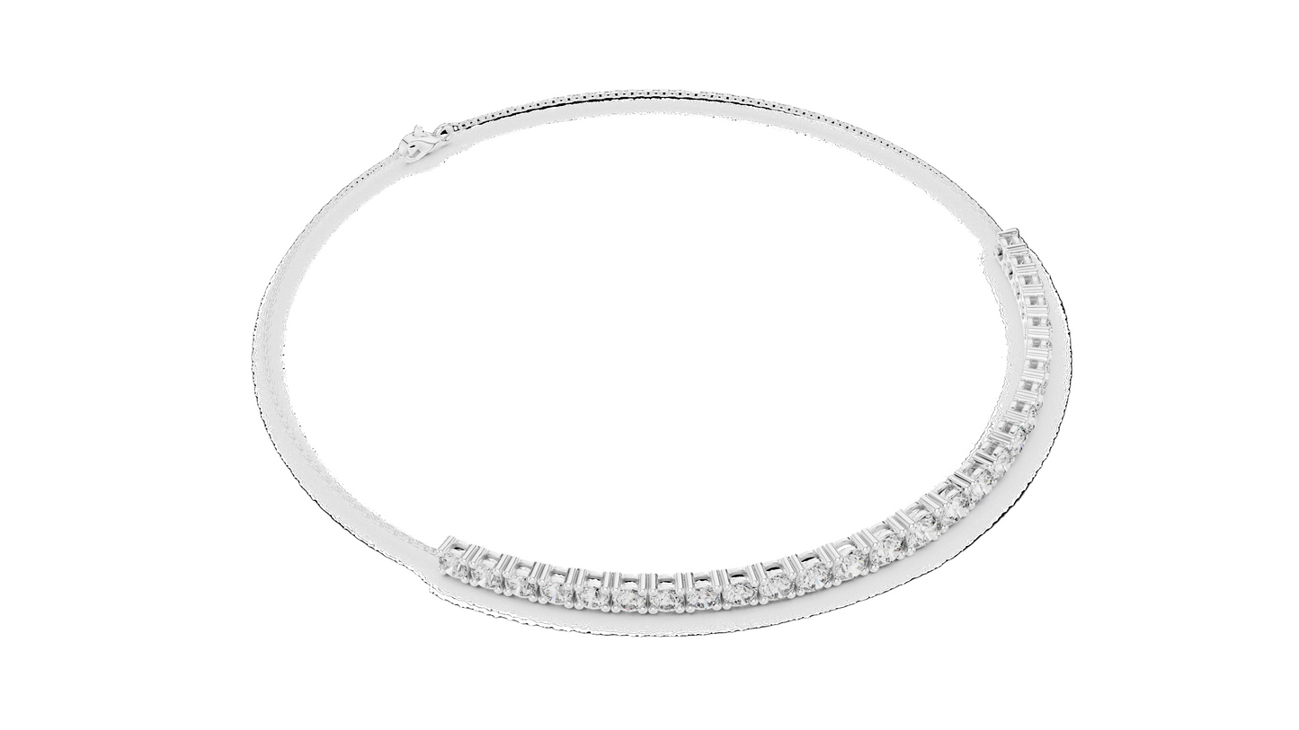 8.06 CT Lab Diamond Tennis Bracelet | Round Brilliant Cut | 10KT, 14KT, 18KT Gold & 925 Silver | Rose, Yellow, White Gold | Luxury Fine Jewelry