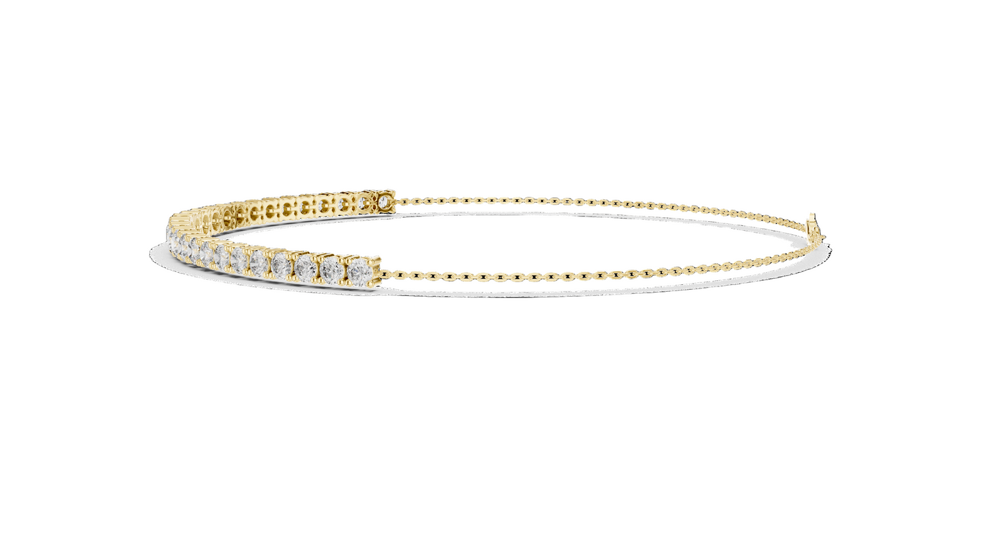 8.06 CT Lab Diamond Tennis Bracelet | Round Brilliant Cut | 10KT, 14KT, 18KT Gold & 925 Silver | Rose, Yellow, White Gold | Luxury Fine Jewelry