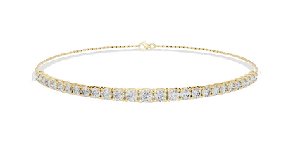 8.06 CT Lab Diamond Tennis Bracelet | Round Brilliant Cut | 10KT, 14KT, 18KT Gold & 925 Silver | Rose, Yellow, White Gold | Luxury Fine Jewelry