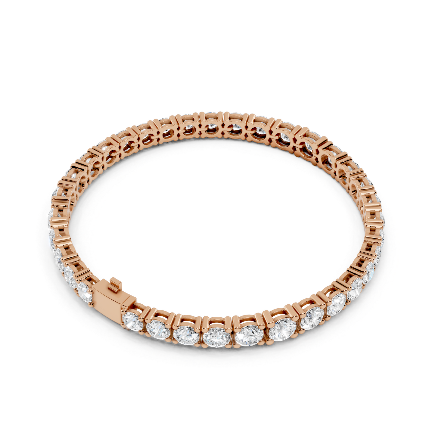 13.198 CT Lab Grown VVS-VS EF CVD Diamond Tennis Bracelet | Round Brilliant Cut | 18KT, 14KT, 10KT Gold & 925 Silver | Rose, Yellow, White Gold Options | Luxury Fine Jewelry