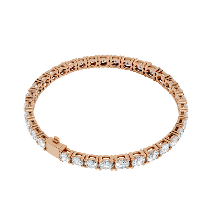 13.20 CT Lab Diamond Tennis Bracelet | Round Brilliant Cut | 18KT, 14KT, 10KT Gold & 925 Silver | Rose, Yellow, White Gold | Luxury Fine Jewelry for Her