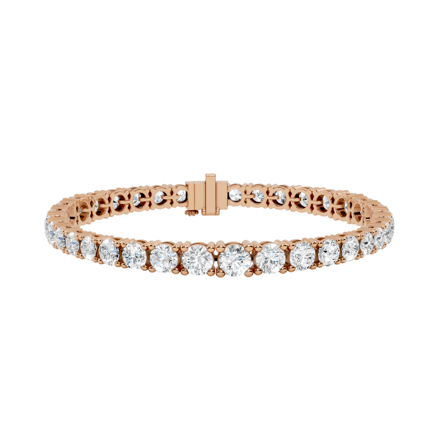 13.20 CT Lab Diamond Tennis Bracelet | Round Brilliant Cut | 18KT, 14KT, 10KT Gold & 925 Silver | Rose, Yellow, White Gold | Luxury Fine Jewelry for Her