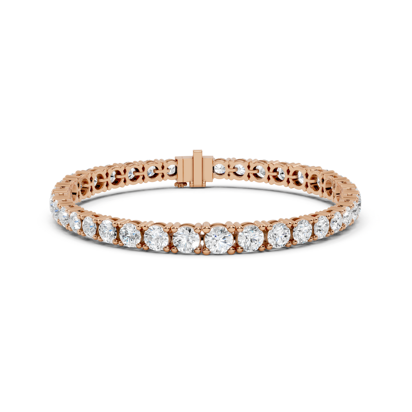 13.198 CT Lab Grown VVS-VS EF CVD Diamond Tennis Bracelet | Round Brilliant Cut | 18KT, 14KT, 10KT Gold & 925 Silver | Rose, Yellow, White Gold Options | Luxury Fine Jewelry
