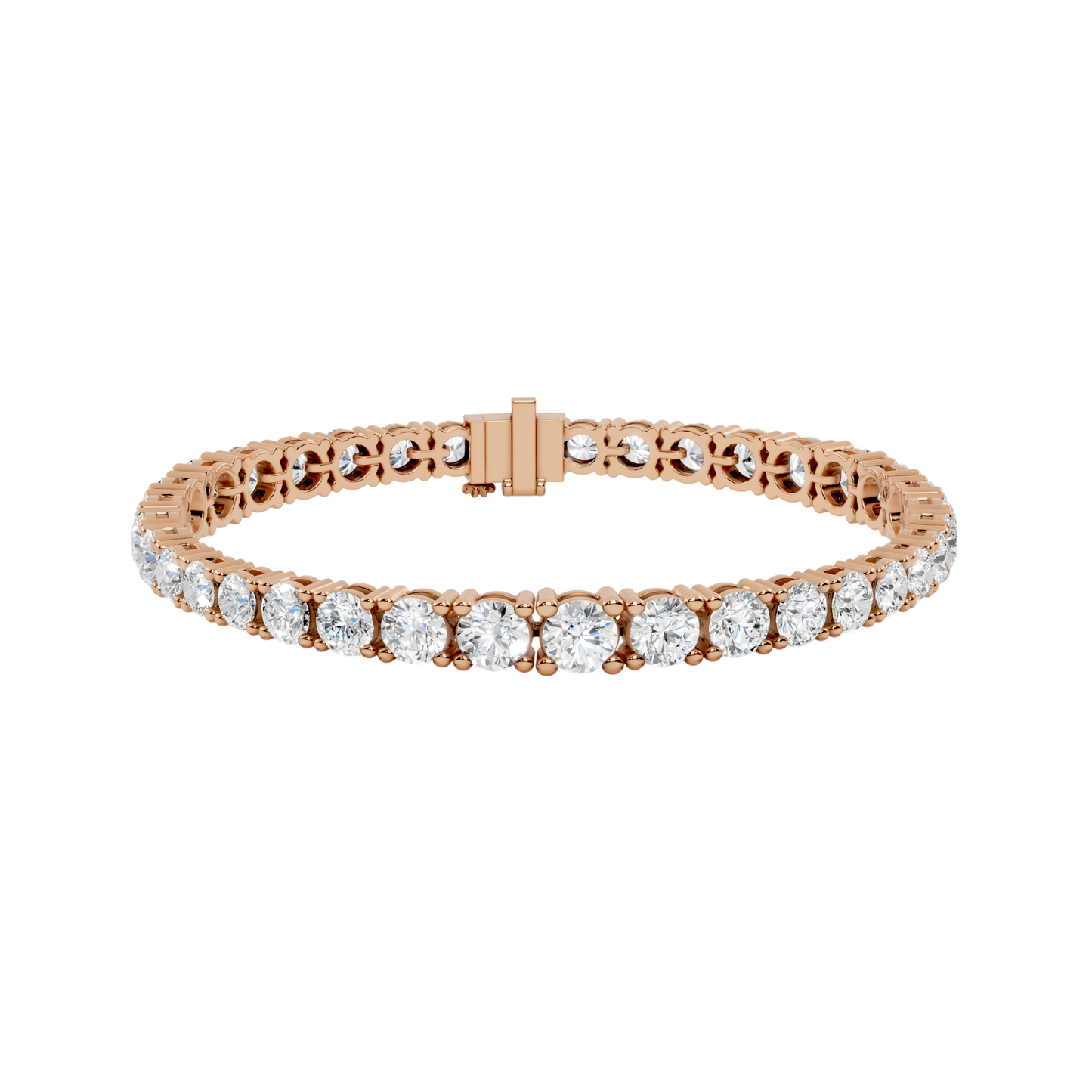 13.20 CT Lab Diamond Tennis Bracelet | Round Brilliant Cut | 18KT, 14KT, 10KT Gold & 925 Silver | Rose, Yellow, White Gold | Luxury Fine Jewelry for Her