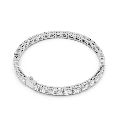 13.198 CT Lab Grown VVS-VS EF CVD Diamond Tennis Bracelet | Round Brilliant Cut | 18KT, 14KT, 10KT Gold & 925 Silver | Rose, Yellow, White Gold Options | Luxury Fine Jewelry