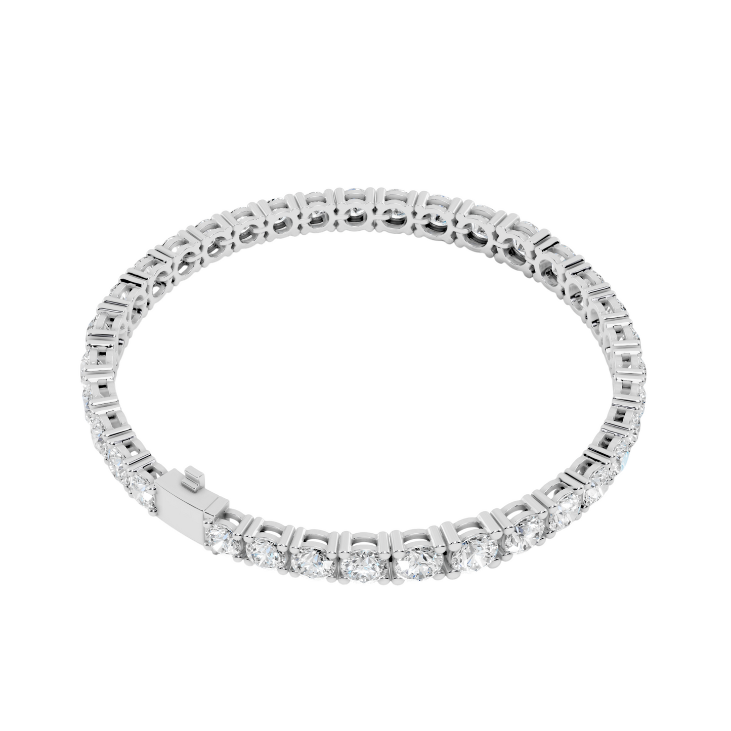 13.20 CT Lab Diamond Tennis Bracelet | Round Brilliant Cut | 18KT, 14KT, 10KT Gold & 925 Silver | Rose, Yellow, White Gold | Luxury Fine Jewelry for Her