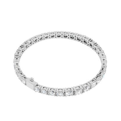 13.20 CT Lab Diamond Tennis Bracelet | Round Brilliant Cut | 18KT, 14KT, 10KT Gold & 925 Silver | Rose, Yellow, White Gold | Luxury Fine Jewelry for Her