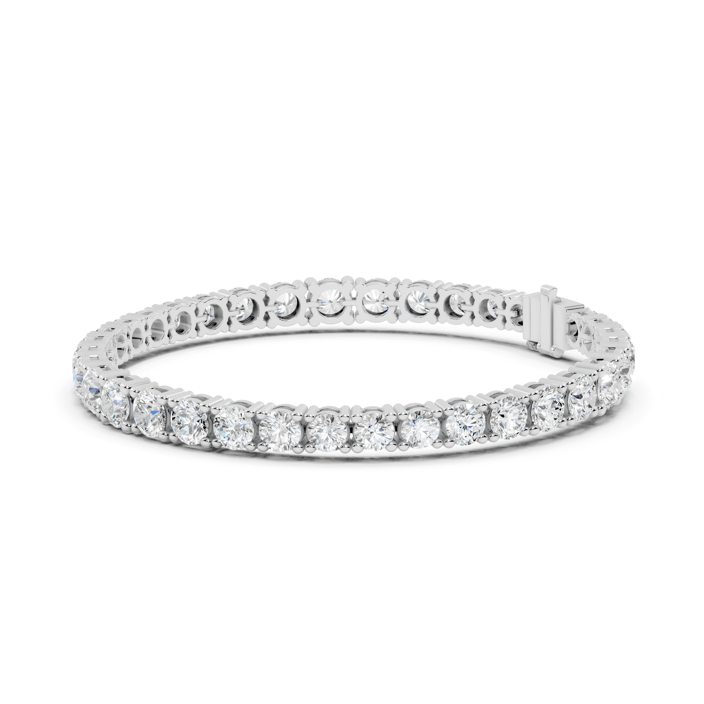 13.198 CT Lab Grown VVS-VS EF CVD Diamond Tennis Bracelet | Round Brilliant Cut | 18KT, 14KT, 10KT Gold & 925 Silver | Rose, Yellow, White Gold Options | Luxury Fine Jewelry