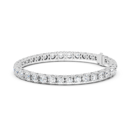 13.198 CT Lab Grown VVS-VS EF CVD Diamond Tennis Bracelet | Round Brilliant Cut | 18KT, 14KT, 10KT Gold & 925 Silver | Rose, Yellow, White Gold Options | Luxury Fine Jewelry