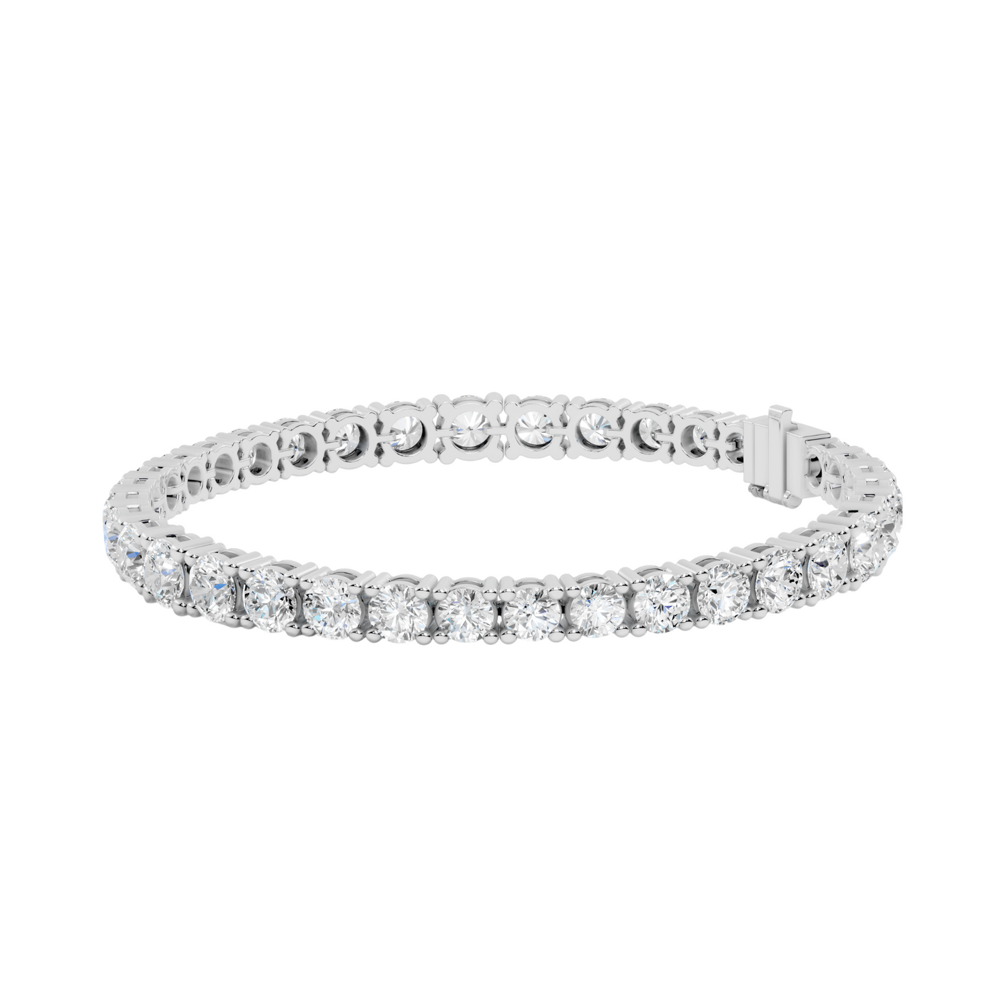 13.20 CT Lab Diamond Tennis Bracelet | Round Brilliant Cut | 18KT, 14KT, 10KT Gold & 925 Silver | Rose, Yellow, White Gold | Luxury Fine Jewelry for Her