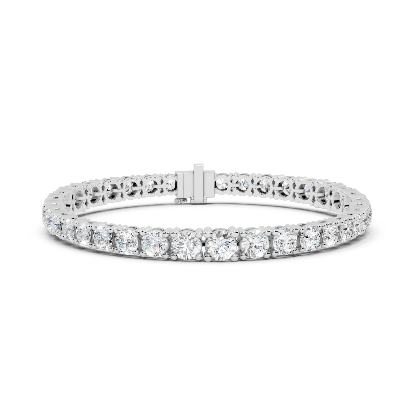 13.198 CT Lab Grown VVS-VS EF CVD Diamond Tennis Bracelet | Round Brilliant Cut | 18KT, 14KT, 10KT Gold & 925 Silver | Rose, Yellow, White Gold Options | Luxury Fine Jewelry