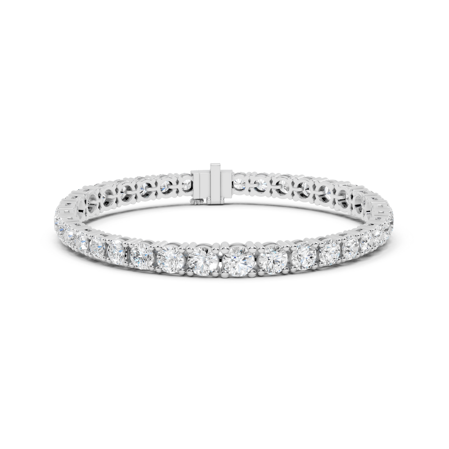 13.198 CT Lab Grown VVS-VS EF CVD Diamond Tennis Bracelet | Round Brilliant Cut | 18KT, 14KT, 10KT Gold & 925 Silver | Rose, Yellow, White Gold Options | Luxury Fine Jewelry