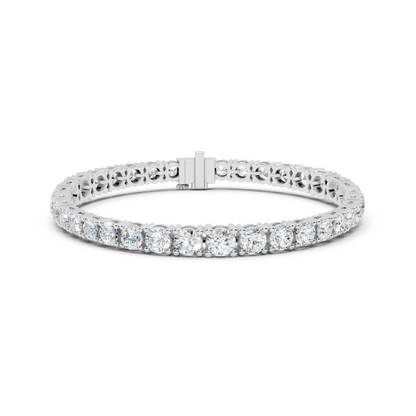 13.198 CT Lab Grown VVS-VS EF CVD Diamond Tennis Bracelet | Round Brilliant Cut | 18KT, 14KT, 10KT Gold & 925 Silver | Rose, Yellow, White Gold Options | Luxury Fine Jewelry