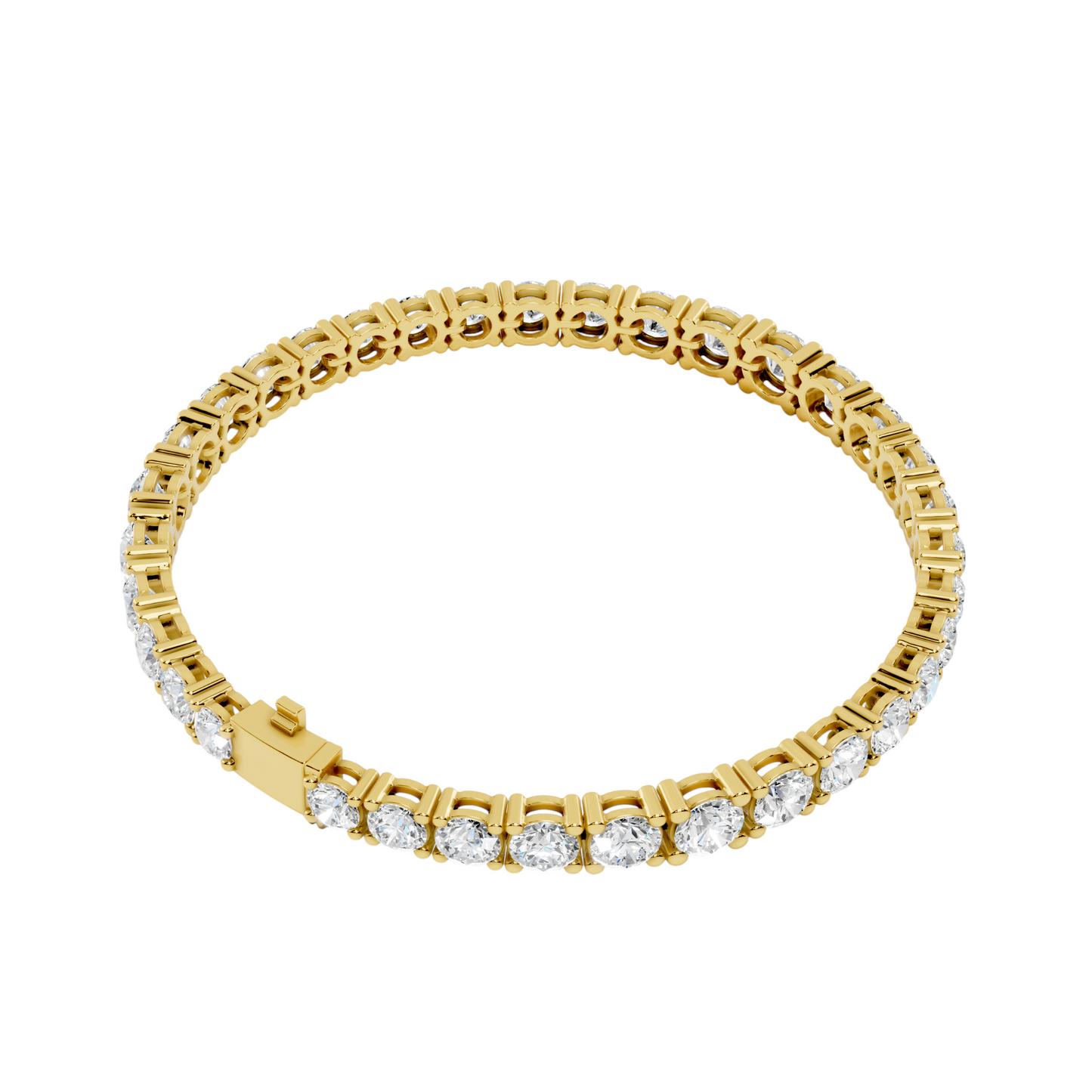 13.20 CT Lab Diamond Tennis Bracelet | Round Brilliant Cut | 18KT, 14KT, 10KT Gold & 925 Silver | Rose, Yellow, White Gold | Luxury Fine Jewelry for Her