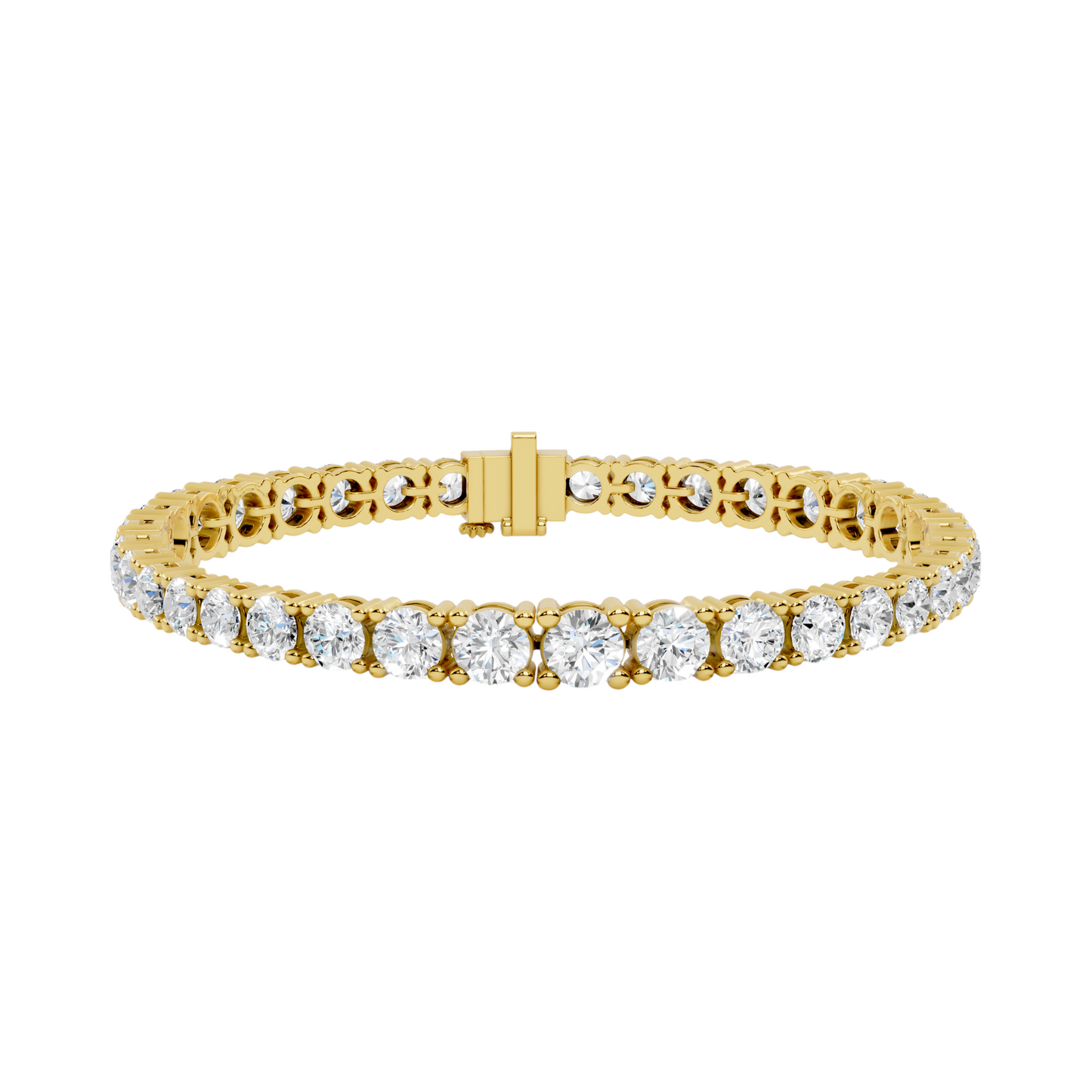 13.20 CT Lab Diamond Tennis Bracelet | Round Brilliant Cut | 18KT, 14KT, 10KT Gold & 925 Silver | Rose, Yellow, White Gold | Luxury Fine Jewelry for Her