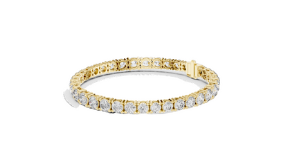 13.198 CT Lab Diamond Tennis Bracelet | Round Brilliant Cut | 10KT, 14KT, 18KT Gold & 925 Silver | Rose, Yellow, White Gold | Luxury Fine Jewelry