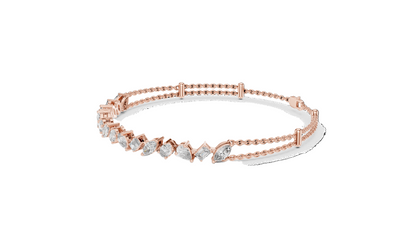 1.04 CT Lab Diamond Tennis Bracelet | Marquise, Round & Emerald Cuts | 18KT, 14KT, 10KT Gold & 925 Silver | Rose, Yellow, White Gold Options | Luxury Fine Jewelry