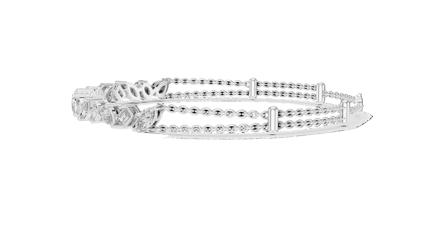 1.04 CT Lab Diamond Tennis Bracelet | Marquise, Round & Emerald Cuts | 18KT, 14KT, 10KT Gold & 925 Silver | Rose, Yellow, White Gold Options | Luxury Fine Jewelry