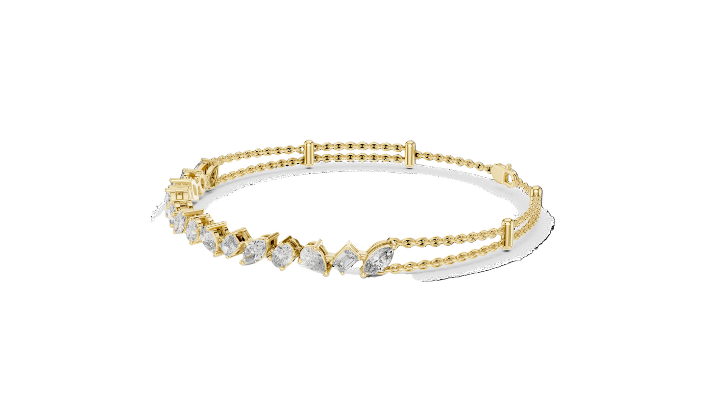 1.04 CT Lab Diamond Tennis Bracelet | Marquise, Round & Emerald Cuts | 18KT, 14KT, 10KT Gold & 925 Silver | Rose, Yellow, White Gold Options | Luxury Fine Jewelry