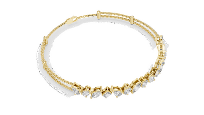 1.04 CT Lab Diamond Tennis Bracelet | Marquise, Round & Emerald Cuts | 18KT, 14KT, 10KT Gold & 925 Silver | Rose, Yellow, White Gold Options | Luxury Fine Jewelry