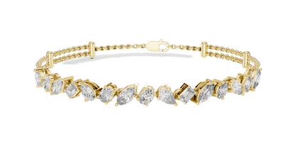 1.04 CT Lab Diamond Tennis Bracelet | Marquise, Round & Emerald Cuts | 18KT, 14KT, 10KT Gold & 925 Silver | Rose, Yellow, White Gold Options | Luxury Fine Jewelry