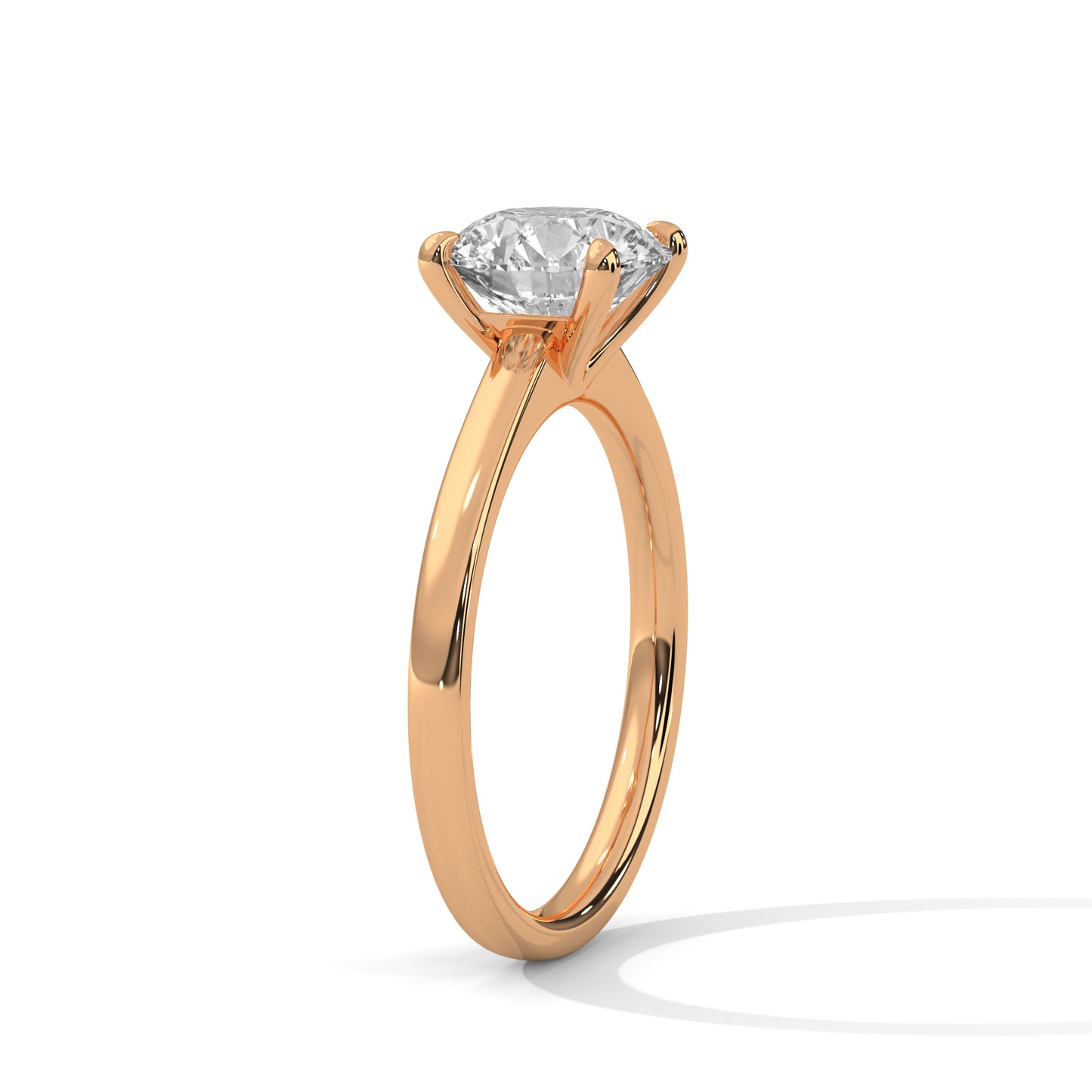 2ct Lab Grown Diamond Solitaire Ring | Round Cut | 14K/18K/10K Gold | Yellow, Rose, White Gold | Engagement Ring for Her | VVS Clarity
