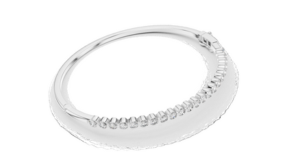 1.98 CT Lab Diamond Tennis Bangle | Round Brilliant Cut | 10KT, 14KT, 18KT Gold & 925 Silver | Rose, Yellow, White Gold | Luxury Fine Jewelry