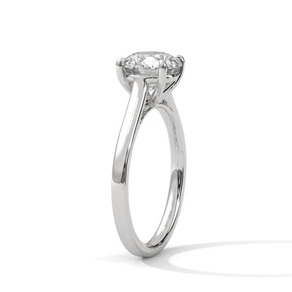 Elegant 2ct Lab Diamond Solitaire Engagement Ring | 14K Yellow, Rose & White Gold | Minimalist Round Cut Proposal Ring | Custom Gold Jewelry