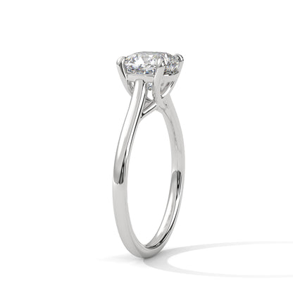 2CT Cushion Cut Lab Grown Diamond Solitaire Ring | VVS Clarity | 14K/18K/10K Yellow Rose White Gold | Minimalist Engagement Ring