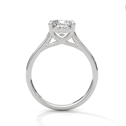 2CT Cushion Cut Lab Grown Diamond Solitaire Ring | VVS Clarity | 14K/18K/10K Yellow Rose White Gold | Minimalist Engagement Ring