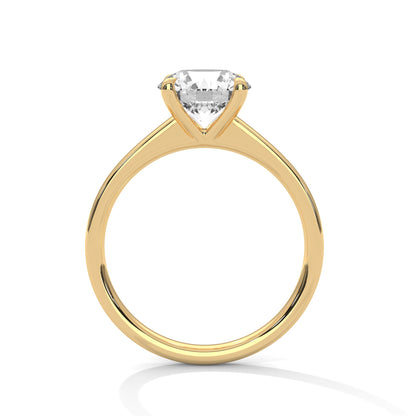 2ct Lab Grown Diamond Solitaire Ring | Round Cut | 14K/18K/10K Gold | Yellow, Rose, White Gold | Engagement Ring for Her | VVS Clarity