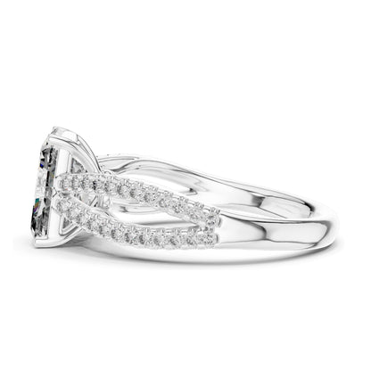 2.40 CT Radiant Cut Lab Diamond Engagement Ring for Women | VVS-VS EF Clarity | 18KT, 14KT, 10KT Gold & 925 Silver | Rose, Yellow, White Gold & Moissanite Options