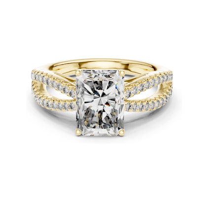 2.40 CT Radiant Cut Lab Diamond Engagement Ring for Women | VVS-VS EF Clarity | 18KT, 14KT, 10KT Gold & 925 Silver | Rose, Yellow, White Gold & Moissanite Options