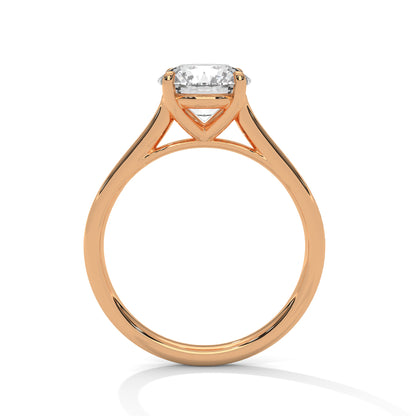 Elegant 2ct Lab Diamond Solitaire Engagement Ring | 14K Yellow, Rose & White Gold | Minimalist Round Cut Proposal Ring | Custom Gold Jewelry