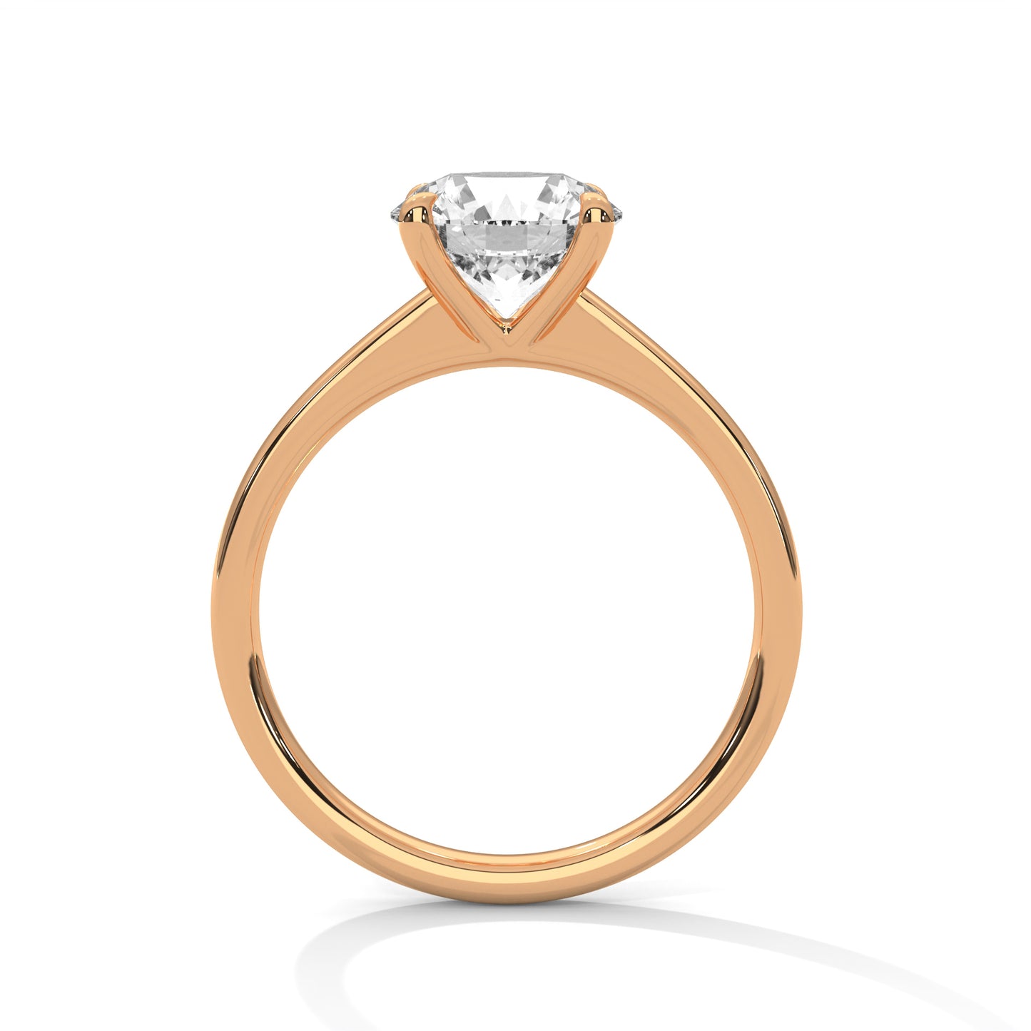 2ct Lab Grown Diamond Solitaire Ring | Round Cut | 14K/18K/10K Gold | Yellow, Rose, White Gold | Engagement Ring for Her | VVS Clarity