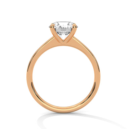 2ct Lab Grown Diamond Solitaire Ring | Round Cut | 14K/18K/10K Gold | Yellow, Rose, White Gold | Engagement Ring for Her | VVS Clarity
