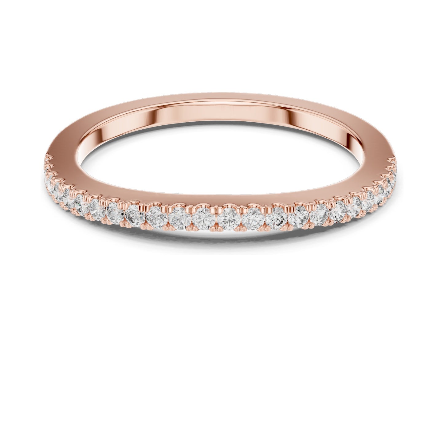 0.216 CT Round Brilliant Cut Lab Diamond Eternity Ring for Women | VVS-VS EF Clarity | 18KT, 14KT, 10KT Gold & 925 Silver | Rose, Yellow, White Gold & Moissanite Options