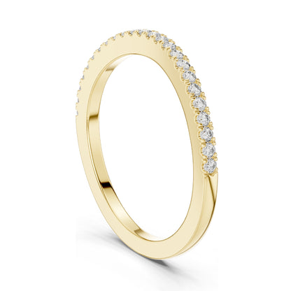 0.216 CT Round Brilliant Cut Lab Diamond Eternity Ring for Women | VVS-VS EF Clarity | 18KT, 14KT, 10KT Gold & 925 Silver | Rose, Yellow, White Gold & Moissanite Options