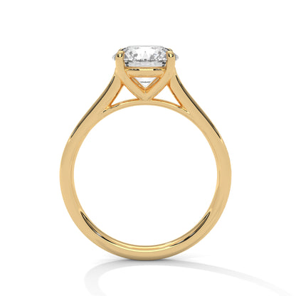 Elegant 2ct Lab Diamond Solitaire Engagement Ring | 14K Yellow, Rose & White Gold | Minimalist Round Cut Proposal Ring | Custom Gold Jewelry