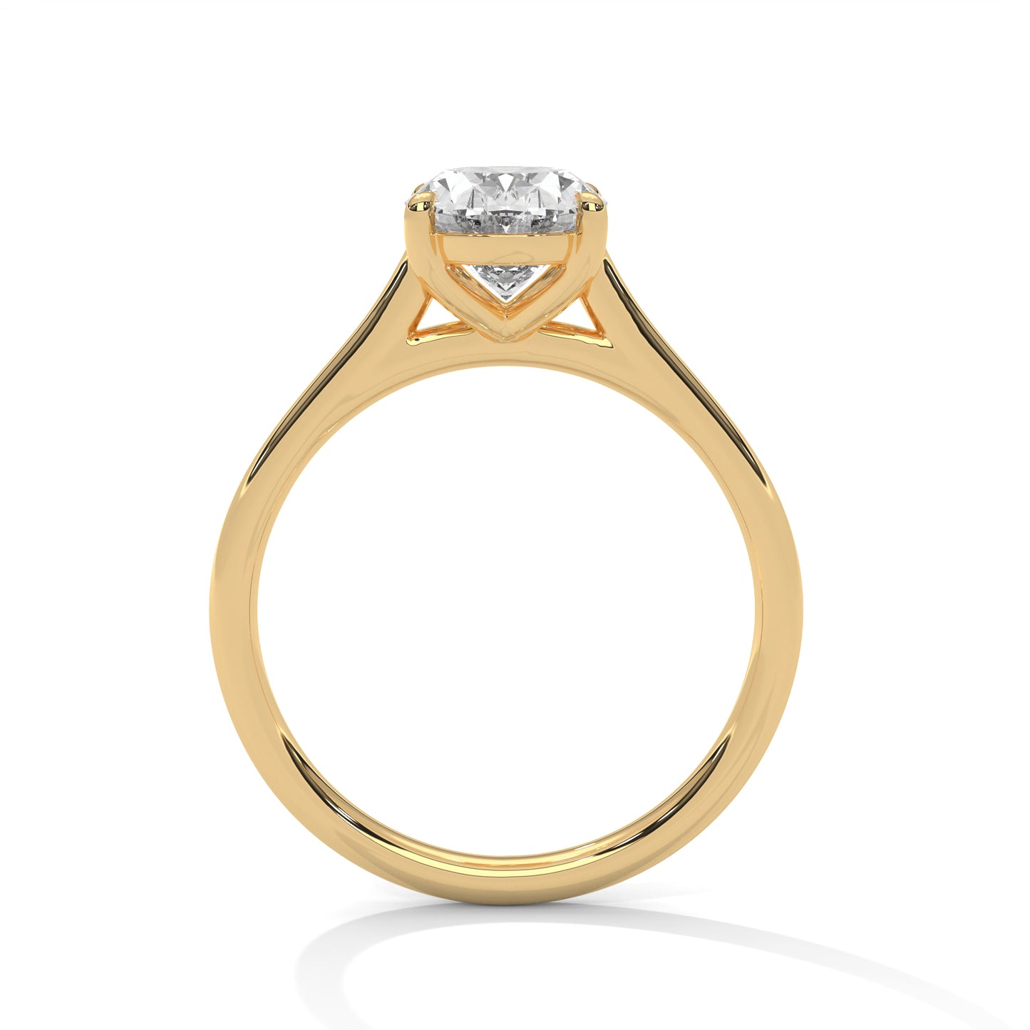 Oval Lab Diamond Solitaire Engagement Ring – 2ct VVS Clarity – Solid Gold in Rose, Yellow or White – Classic Oval Cut Lab Grown Diamond Ring