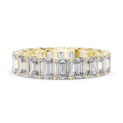 6.00 CT Emerald Cut Lab Diamond Eternity Band for Women | VVS-VS EF Clarity | 18KT, 14KT, 10KT Gold & 925 Silver | Rose, Yellow, White Gold & Moissanite Options