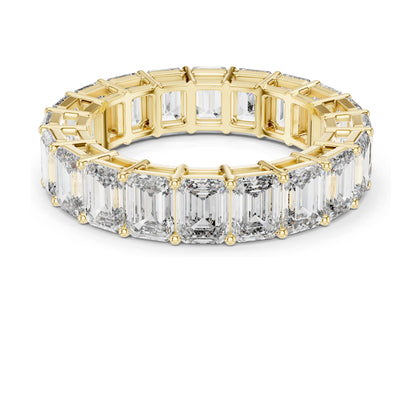6.00 CT Emerald Cut Lab Diamond Eternity Band for Women | VVS-VS EF Clarity | 18KT, 14KT, 10KT Gold & 925 Silver | Rose, Yellow, White Gold & Moissanite Options