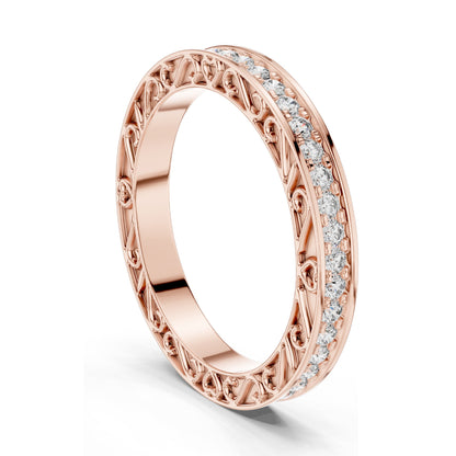 0.50 CT Round Brilliant Cut Lab Diamond Eternity Band for Women | VVS-VS EF Clarity | 18KT, 14KT, 10KT Gold & 925 Silver | Rose, Yellow, White Gold & Moissanite Options