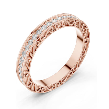 0.50 CT Round Brilliant Cut Lab Diamond Eternity Band for Women | VVS-VS EF Clarity | 18KT, 14KT, 10KT Gold & 925 Silver | Rose, Yellow, White Gold & Moissanite Options
