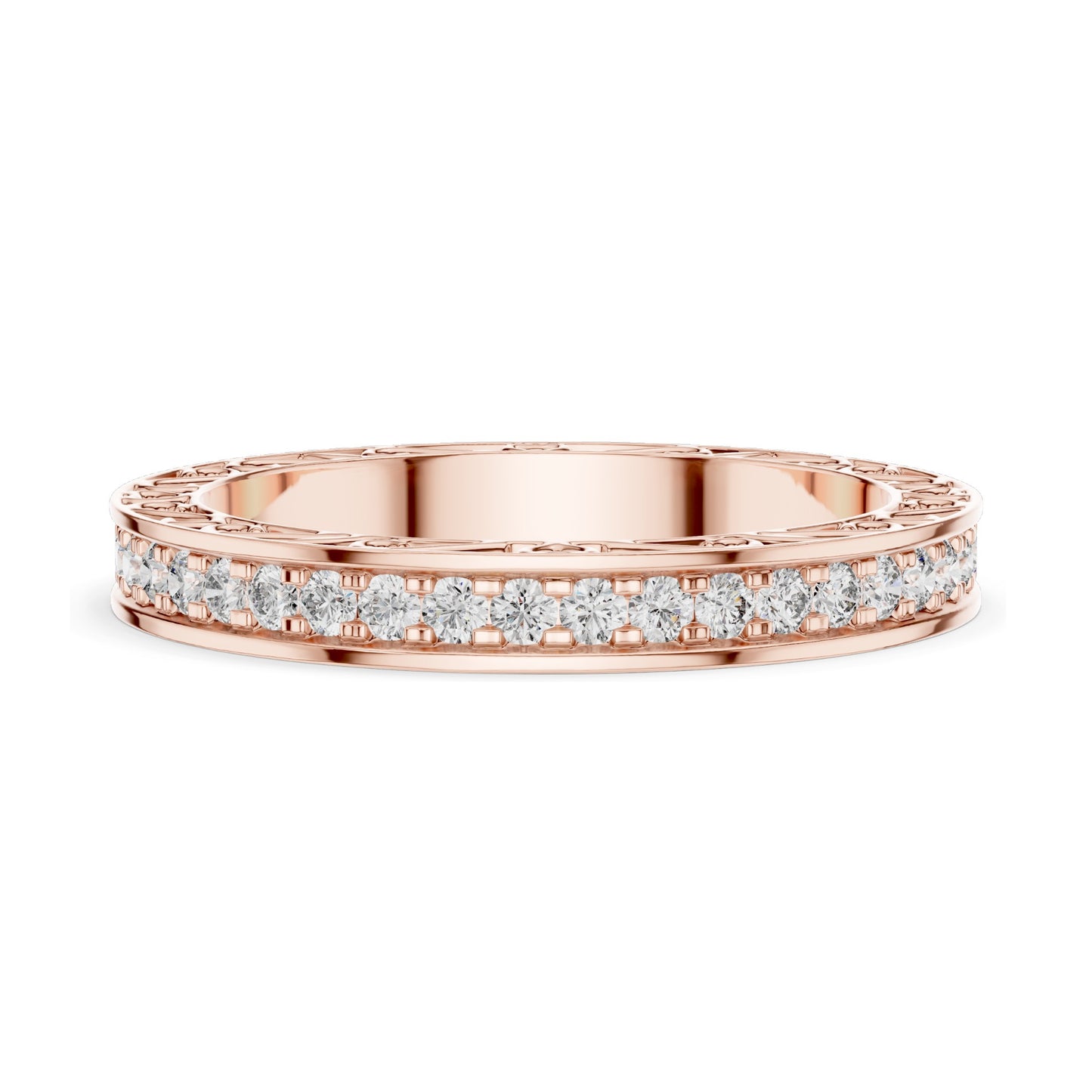 0.50 CT Round Brilliant Cut Lab Diamond Eternity Band for Women | VVS-VS EF Clarity | 18KT, 14KT, 10KT Gold & 925 Silver | Rose, Yellow, White Gold & Moissanite Options